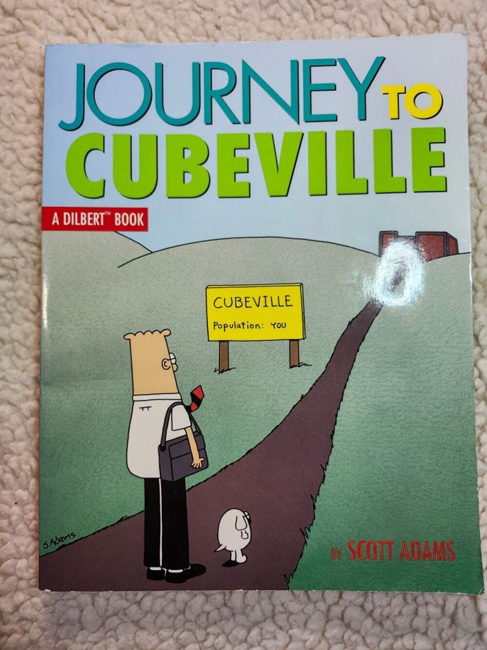 Scott Adams Journey to Cubeville Paperback 1998 Dilbert Cartoons With Puppets